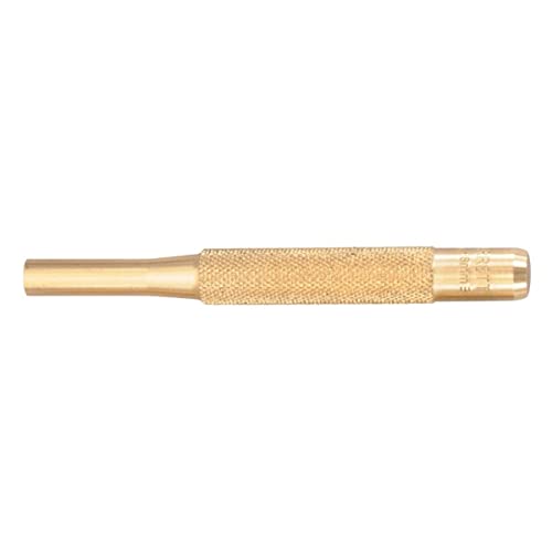 Starrett Brass Drive Pin Punch, 5/16" (8mm) Diameter, 4" (100mm) Length 5/16"