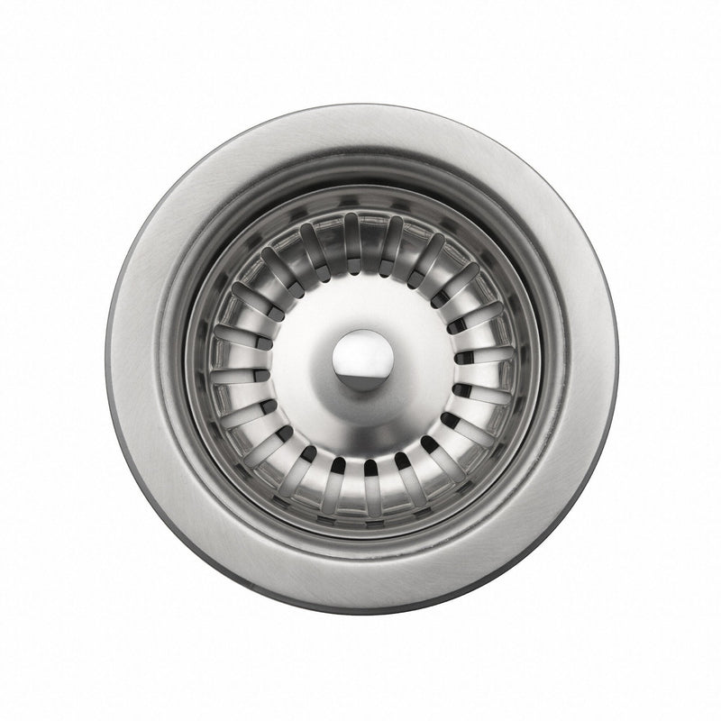 Kraus Kitchen Sink Stainless Steel Drain Assembly with Strainer, Fits Standard 3.5 in. or 4 in. Drain Openings Round Drain Assembly w/ Strainer