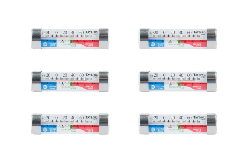 Taylor Freezer & Refrigerator Kitchen Thermometer, 6 Count
