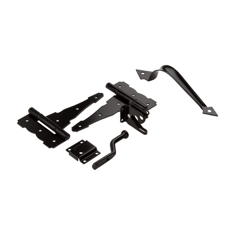 National Hardware N343-467 Decorative Gate Kit, 0, Black, 1 Count (Pack of 1) 1 Count (Pack of 1)