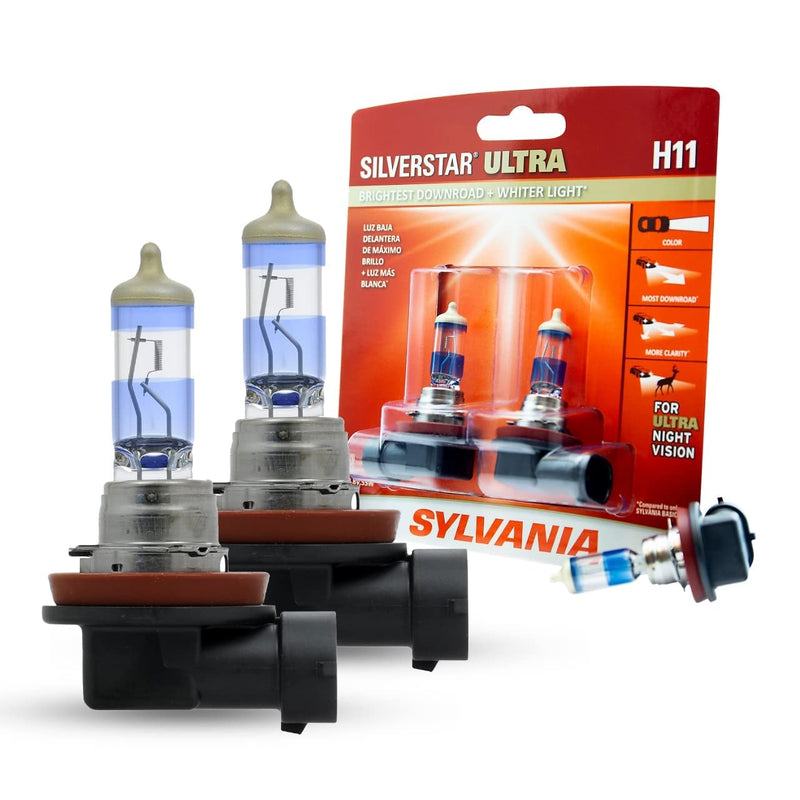 SYLVANIA - 1156 SilverStar Mini Bulb - Brighter and Whiter Light, Ideal for Center High Mount Stop Light (CHMSL), Daytime Running Light (DRL), and more (Contains 2 Bulbs)