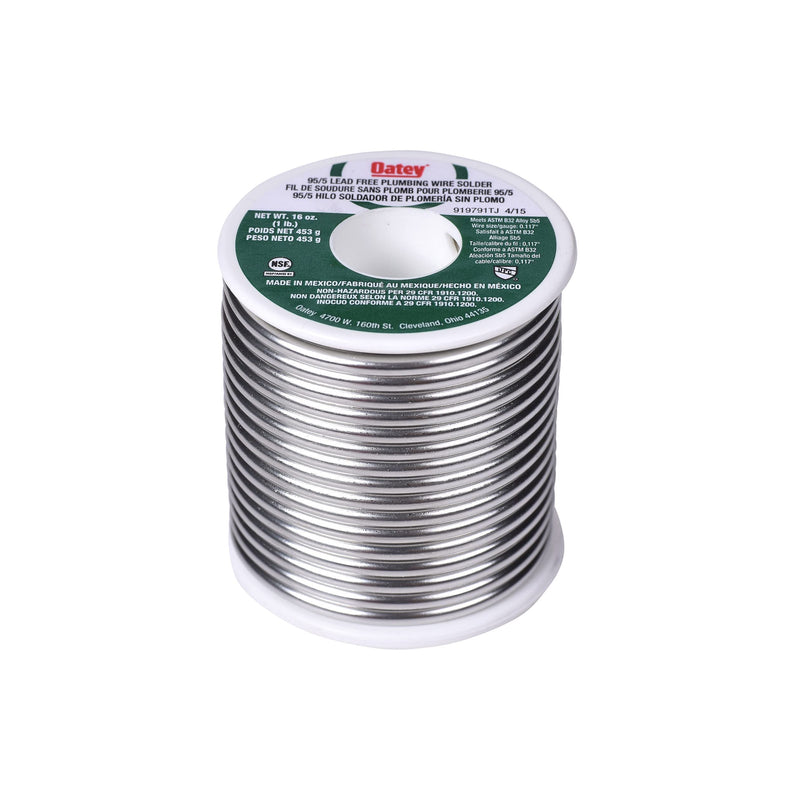 Oatey 22017 95/5 Solder, 0.117-Inch ga. - Bulk 1 lb.
