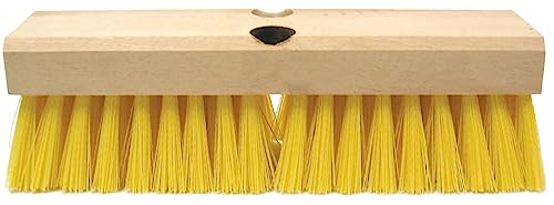 Weiler 44434 10" Block Size, 6 X 18 No. Of Rows, Wood Block, Polypropylene Fill, Deck Scrub Brush, Natural 10"