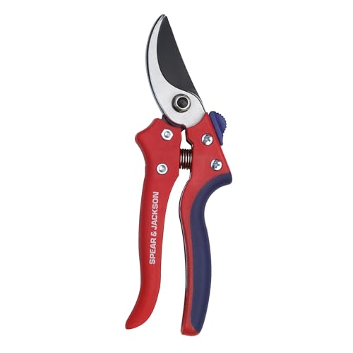 Spear & Jackson Razorsharp Bypass Pruning Shears, SK5 Carbon Steel Blades, Coated for Corrosion Resistance, Ergonomic Handles for Comfortable Use Bypass Pruner