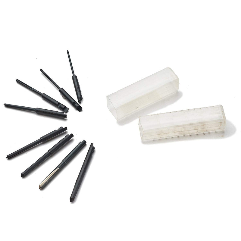 Classic Yankee Style Push Drill Replacement Bits - Set of 8 Double Fluted Hand Drill Bits - Push Drill Bits Set with No Chuck Needed by Kings County Tools