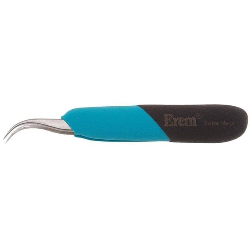 Erem Ergonomic Precision Tweezers,SS,Curved E7SA - 1 Each
