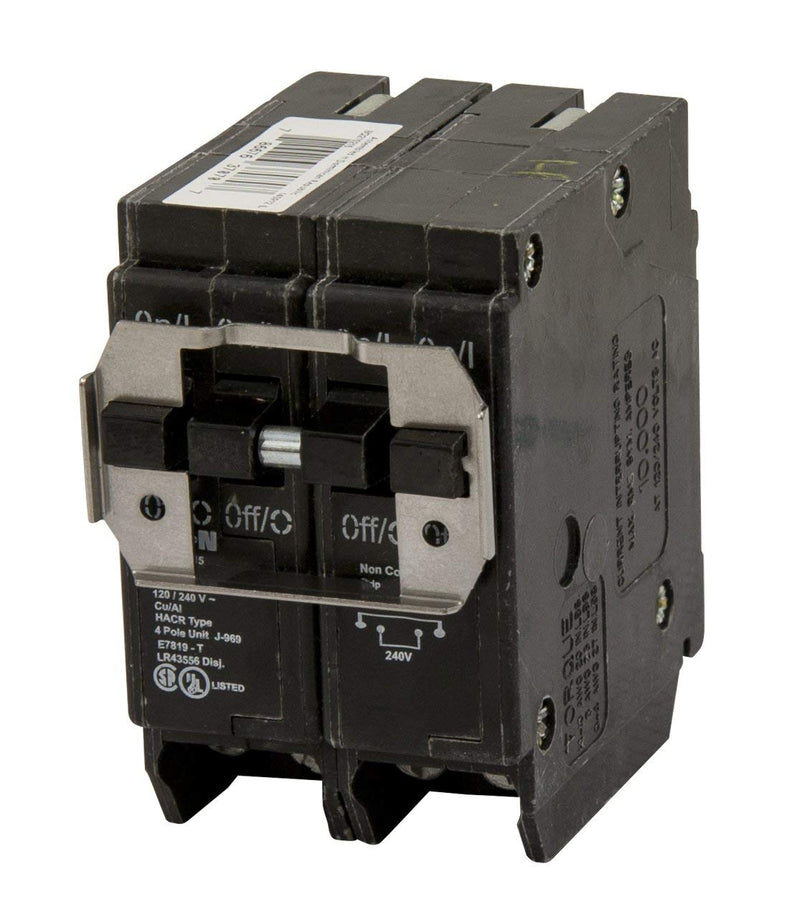 Eaton BR 2-20 AMP 2 Pole BQC Common Trip Quad Circuit Breaker BQC220220