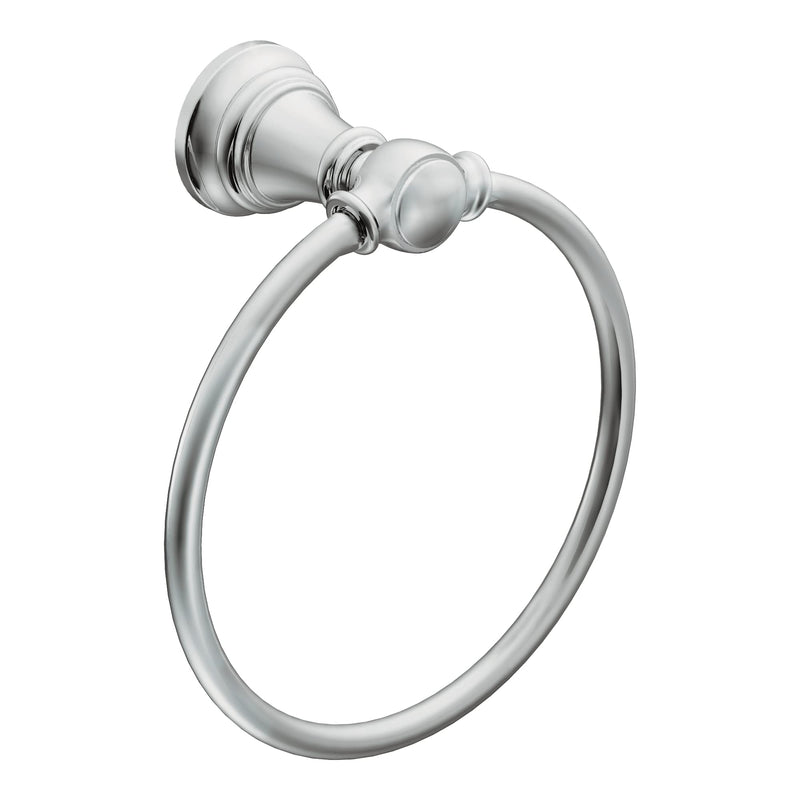 Moen YB8486CH Weymouth Bathroom Hand Towel Ring, Chrome 6.5 x 3.15 x 7.29 inches