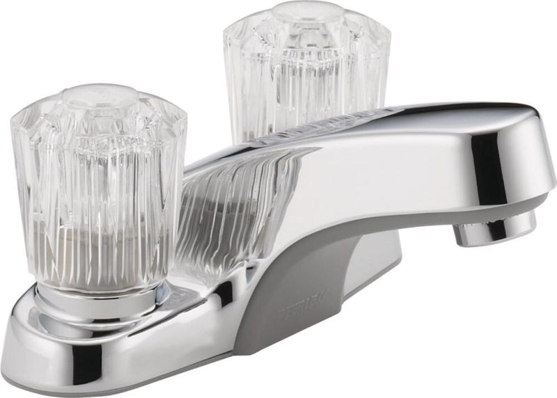 Peerless P245LF Classic Two Handle Bathroom Faucet, Chrome Standard Drain Assembly