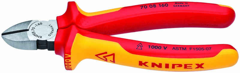  [AUSTRALIA] - KNIPEX - 70 08 160 SBA Tools - Diagonal Cutters, 1000V Insulated (7008160SBA)