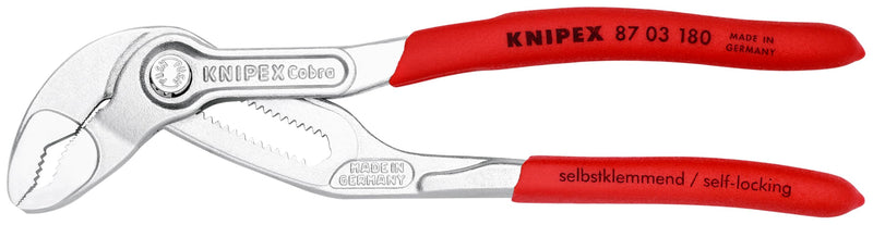 KNIPEX - 87 03 180 Tools - Cobra Water Pump Pliers, Chrome (8703180)