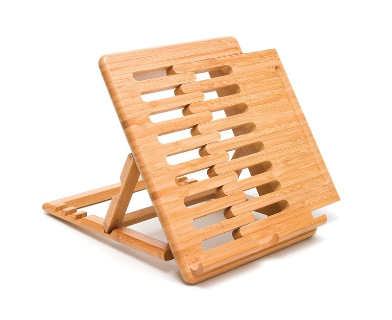 Lipper International 1887 Bamboo Wood Expandable Stand for iPad, Samsung, Nexus, Nintendo Switch, and Other Tablets for iPad/Tablet