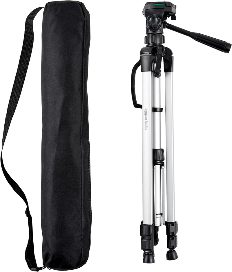 Amazon Basics 60-inch Lightweight DSLR Tripod with Bag, Black 60-in Tripod Only