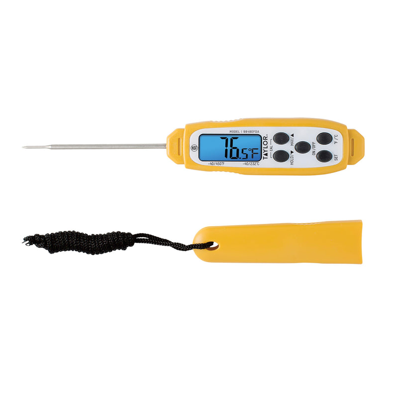 Taylor 9848EFDA 200-400F Waterproof Instant Read Thermometer Multicolor
