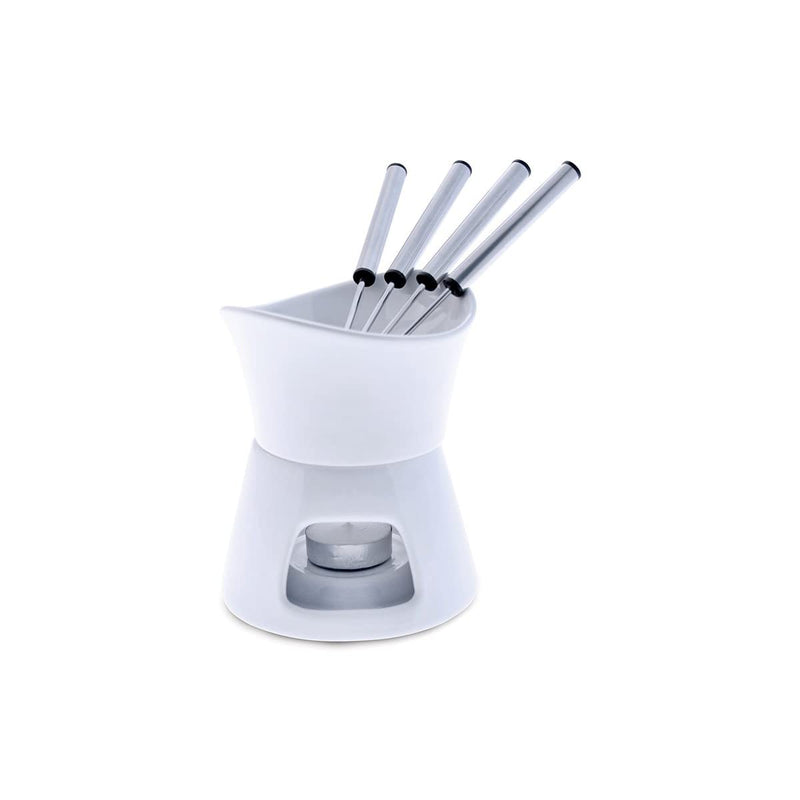 Swissmar Glow 7 Piece Chocolate Fondue Set, White