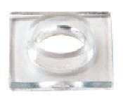Clear 3/4" O.D. Square Washer with Sleeve Pack of 10