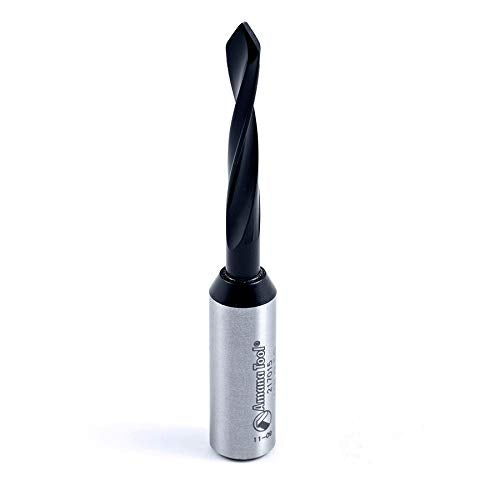 Amana Tool 217015 Solid Carbide Dowel Drill Bit Through Hole Boring Drill Bits 5mm Dia x 70mm L SHK Right Hand R/H 5mm Dia x 70mm L SHK