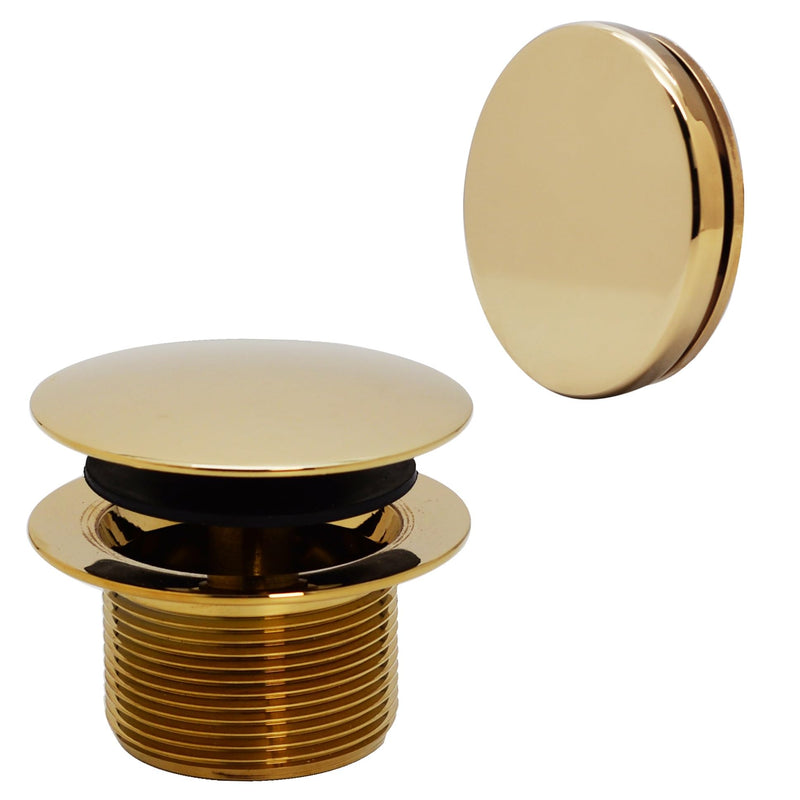 Westbrass Mushroom Tip-Toe Tub Trim Set with Floating Faceplate, Polished Brass, D398RK-01 1-Pack