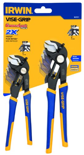 IRWIN VISE-GRIP Pliers Set, V-Jaw, 2 Pieces (1802531), Blue