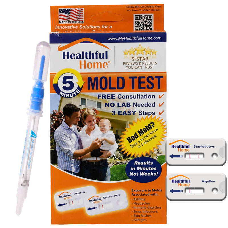 Healthful Home 5-Minute Mold Test Kit - Easy At-Home Mold Detection for Aspergillus/Penicillium & Stachybotrys, DIY Testing for Indoor Air & Moist Areas, No Lab Required, Includes Expert Consultation 1 Pack