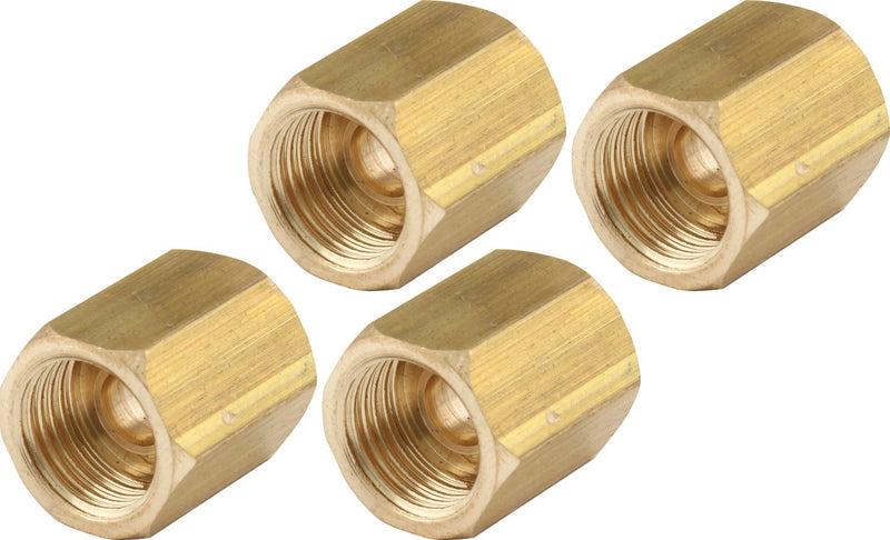 Allstar Performance ALL50132 5/16" Inverted Flare Union Brass Brake Line Adapter Fitting, (Pack of 4) 5/16"