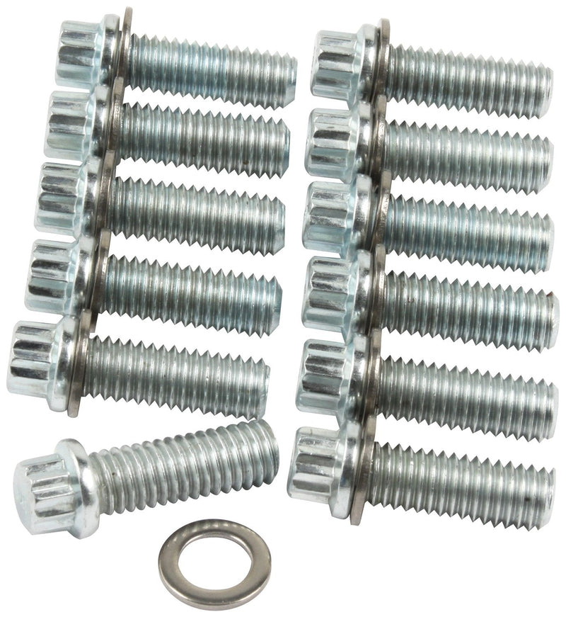 Allstar Performance ALL87010 12-Point Zinc Plated Intake Manifold Bolt Kit Chevy Small Block/Mopar A/B, (Pack of 12)