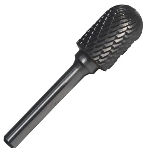 Drill America SC-7 Carbide Burr/Rotary File Cylindrical Radius-End Double Cut for Die Grinder 3/4" Dia. x 1" Cut Length with 1/4" Shank and 2-3/4" Overall Length, DUL Series DULSC7