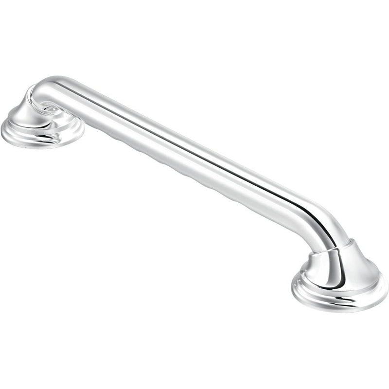 Moen Chrome Bathroom Safety 12-Inch Designer Shower Grab Bar with Curled Grip for Handicapped or Elderly, R8712D3GCH 12 inches (Pack of 1)
