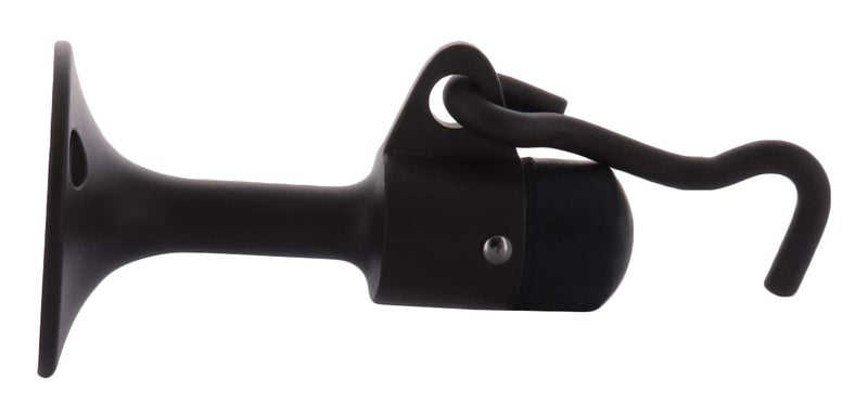 C.R. LAURENCE DL2531DU CRL Bronze Wall Mounted Heavy Duty Door Stop With Hook and Holder Dark Bronze