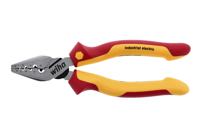 Wiha 32945 7-Inch Insulated Industrial Crimping Pliers