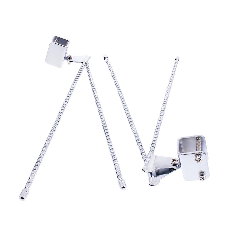 United Pacific 70203 Chrome Curb Feelers, Universal Fitment, Helps to Prevent Curb Damage, Curb Whiskers, Avoid Damaging Wheels - ONE Set (Pack of 2)