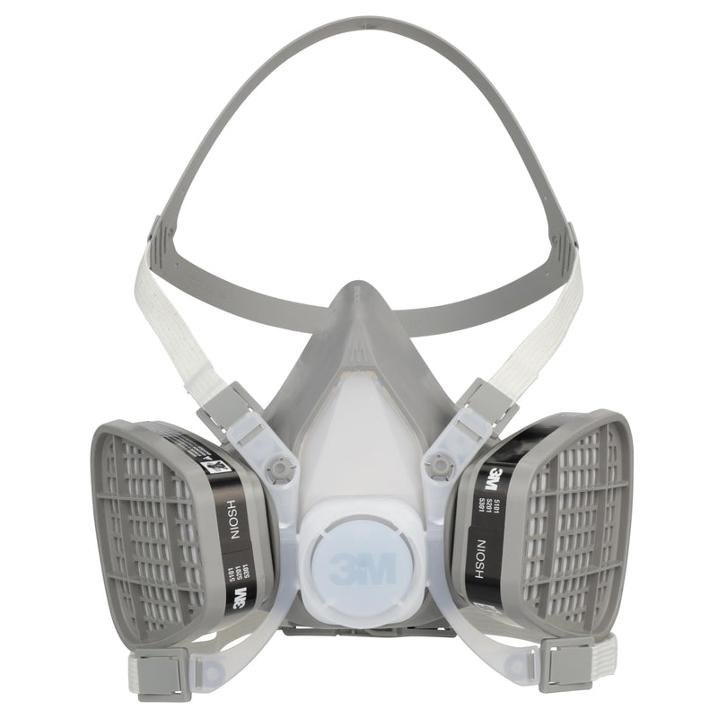 3M Half Facepiece Disposable Respirator, Organic Vapor, NIOSH Approved, Lightweight, Pre-assembled, No Maintenance 1 Count (Pack of 1) Large