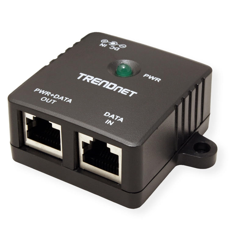 TRENDnet Gigabit Power Over Ethernet Injector, Full Duplex Gigabit Speeds, 1 x Gigabit Ethernet Port, 1 x PoE Gigabit Ethernet Port, Network Devices Up to 100M (328 ft), 15.4W, Black, TPE-113GI Gigabit PoE Injector