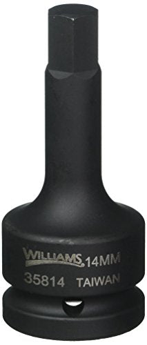 Williams JHW35814 3/4-Inch Drive Impact Hex Bit Driver, 14mm , Black Metric