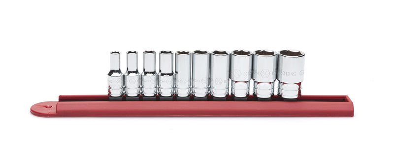 GEARWRENCH 10 Pc. 1/4" Drive 6 Pt. Mid-Length Socket Set, SAE - 80305S