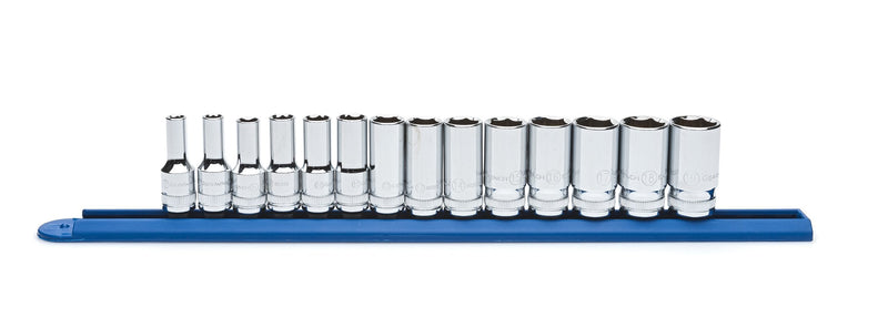 GEARWRENCH 14 Piece 3/8" Drive 6 Point Mid Length Metric Socket Set | 80554S