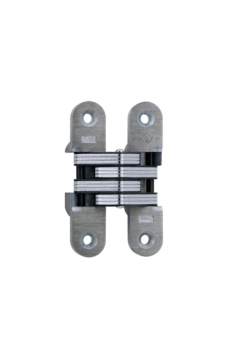 SOSS Asia Pte, Invisible Hinge Model 216, 20 Minute Fire Rated, Zinc, Unplated Exterior Finish, Model Number 216UNP, #14 x 1.5 inches