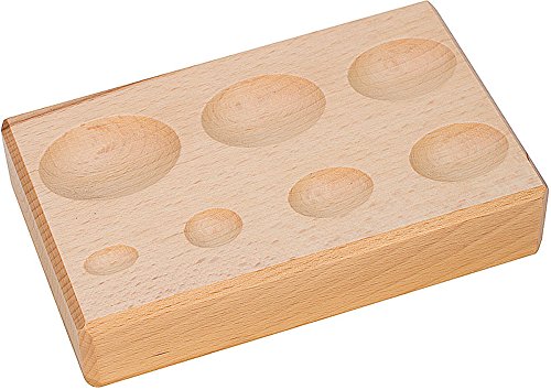 Hardwood Forming Block, Oval Depressions, 6-1/4 by 4 by 1-1/4 Inches | DAP-157.00