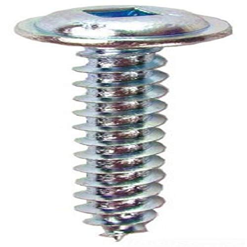 L.H. Dottie KWDD10112 Metal Piercing Screw, Wafer Head, Square, 10 by 1-1/2-Inch Length, Zinc Plated, 100-Pack