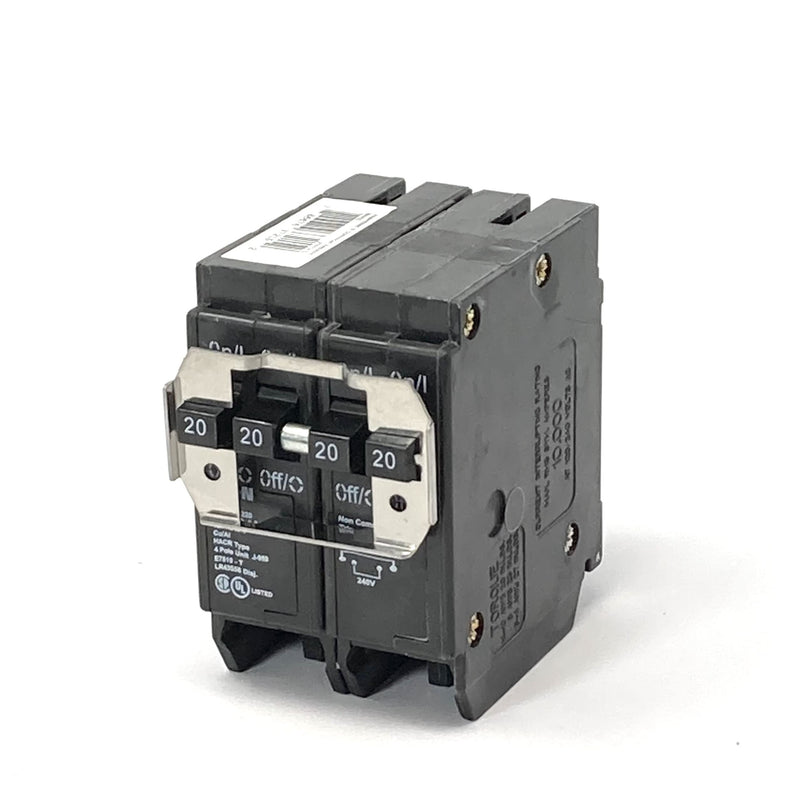 Eaton BR420 Plug-On Mount Type BR Circuit Breaker 4-Pole 20 Amp 120/240 Volt AC