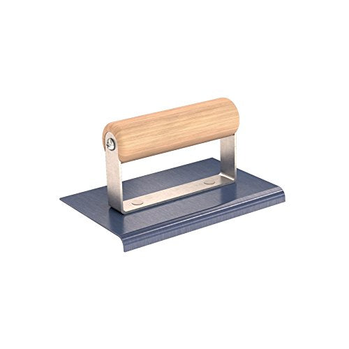 Bon 22-770 6-Inch by 4-Inch Blue Steel Sidewalk Edger, 1/4-Inch Radius, 3/8-Inch Lip with Wooden Handle 1/4" x 3/8" Depth Wood Handle
