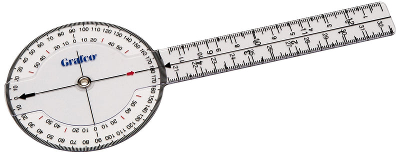Graham-Field Orthopedic Goniometer - Occupational & Physical Therapy Angle Measuring Tool, 8" Length, 12-1001 8"