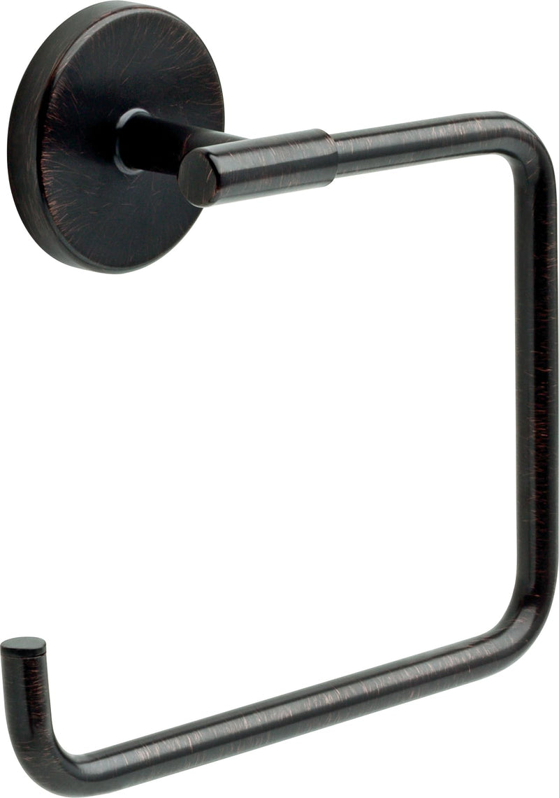 Delta Trinsic (1-Pack) Hand Towel Holder Venetian Bronze Towel Racks for Bathroom Wall Square Towel Ring Holder for Bath Towel Hanger for Kitchen, Bathroom Accessories 759460-RB