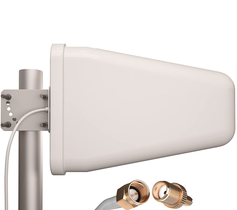 Yagi Directional Antenna 3G/4G/LTE 9dBi 806MHz-960MHz and 1.7-2.5GHz 2FT Cable w/ 2FT SMA Male Cable to TS-9 Adapter - Cell Phone Signal Log Periodic Cellular - Tupavco TP514