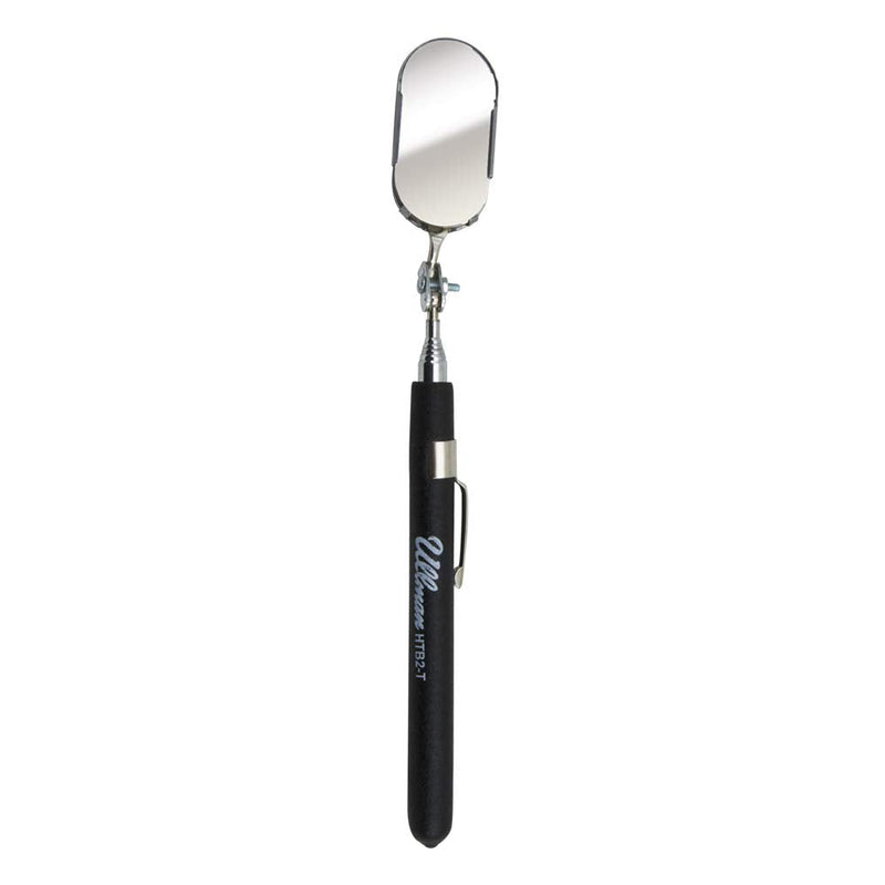 Ullman Devices HTB-2T Oval Pocket Telescoping Inspection Mirror, 1" x 2" Mirror, 5-5/26" to 28-1/4" Handle