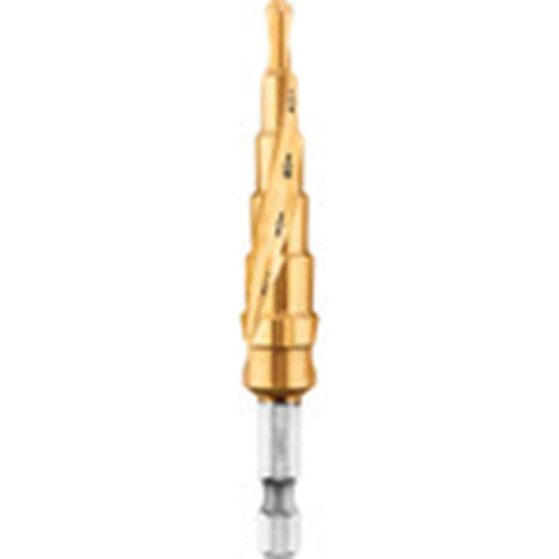 DEWALT Step Drill Bit, Impact Ready, 3/16-Inch-1/2-Inch (DWA1784IR) 3/16" - 1/2" (Pack of 1) 3/16" - 1/2"