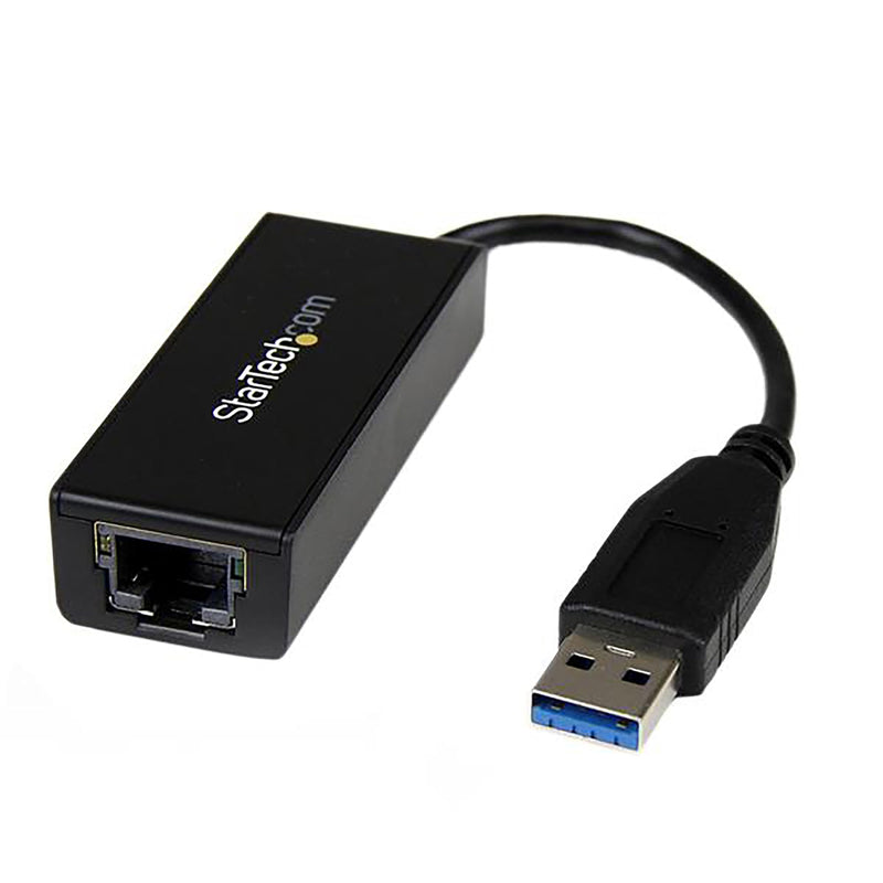 StarTech USB 3.0 to Gigabit Ethernet NIC Network Adapter - USB to RJ45 for 10/100/1000 Network USB-A 1Gbps Black
