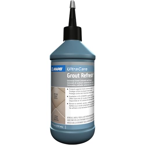 MAPEI UltraCare Grout Refresh, Universal Grout Colorant & Sealer, 8 oz Bottle – Easy Grout Restoration & Protection, 5015 Bone