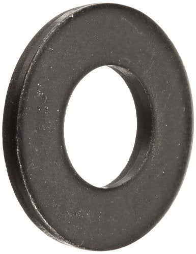Small Parts Steel Flat Washer, Black Oxide Finish, ASME B18.22.1, 1/2" Screw Size, 17/32" ID, 1-1/16" OD, 0.095" Thick (Pack of 50)