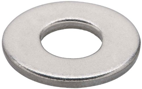 Small Parts 18-8 Stainless Steel Flat Washer, Plain Finish, Meets DIN 9021, M6 Hole Size, 6.4mm ID, 18mm OD, 1.6mm Nominal Thickness (Pack of 100) 0.5625 Millimeters 18 Millimeters 1.6 Millimeters